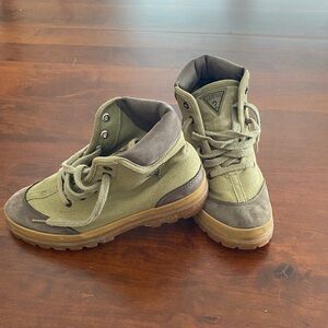 Guess Olive and Brown Athletic Hiking Style Shoes